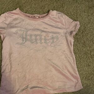 Juicy Couture Light Pink Tee with Rhinestone Logo